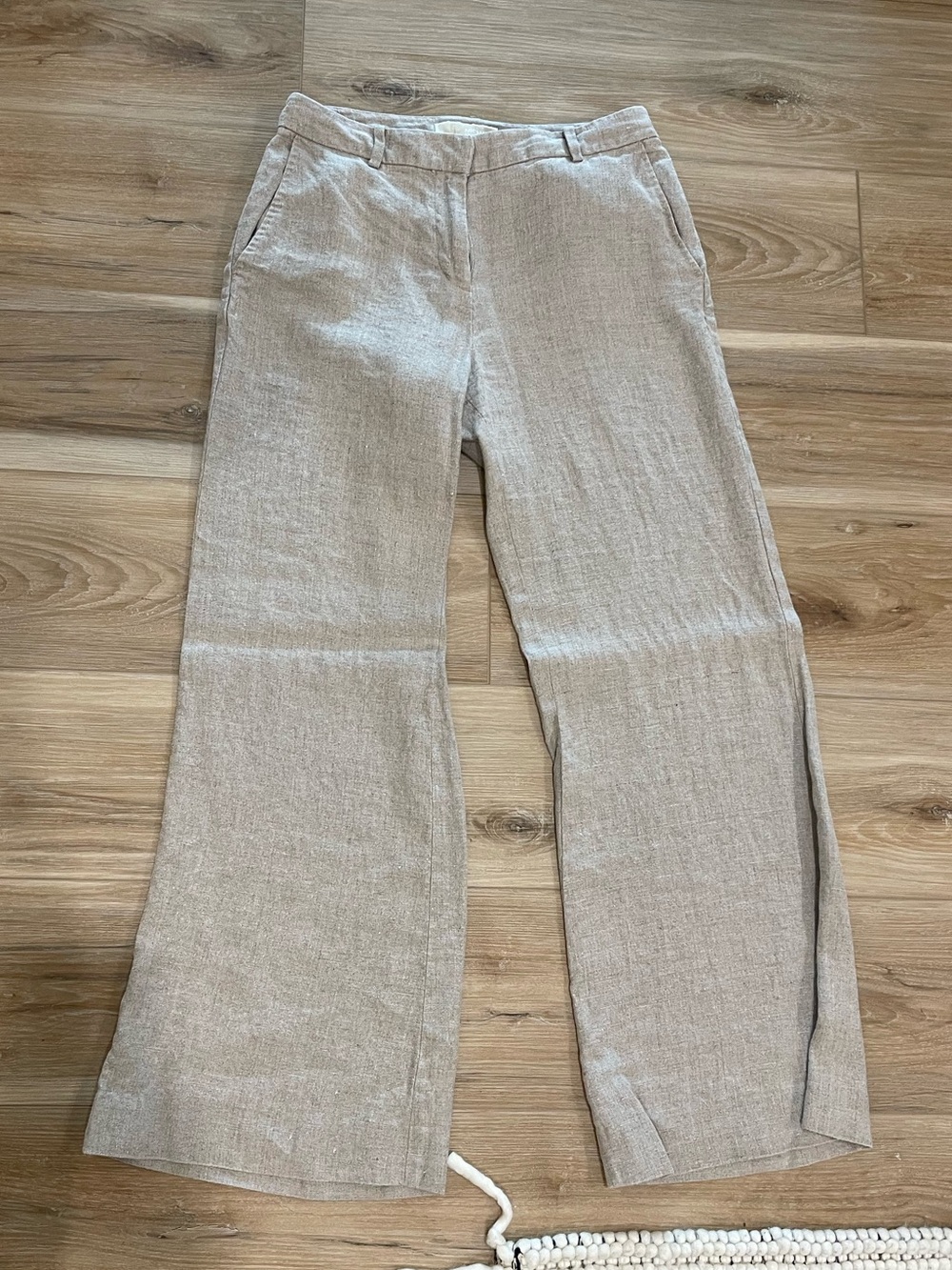 Michael Kors Neutral Beige Linen Pants